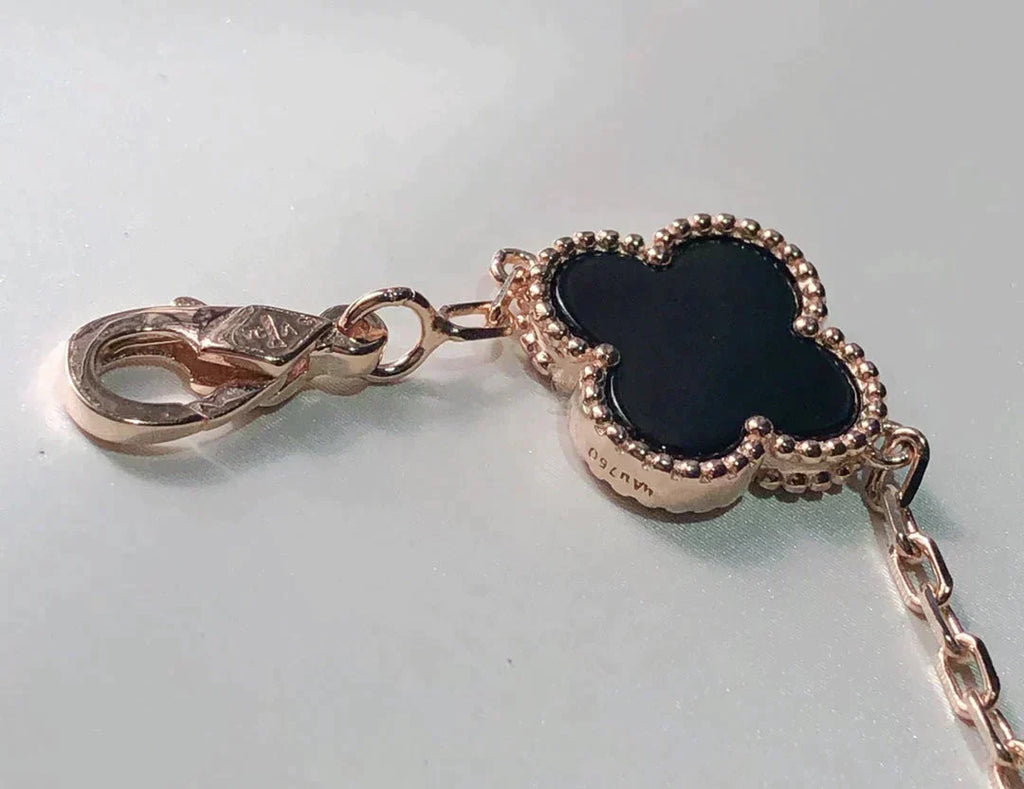 [LUXE JEWELRY]CLOVER 5 MOTIFS MULTICOLOR BRACELET