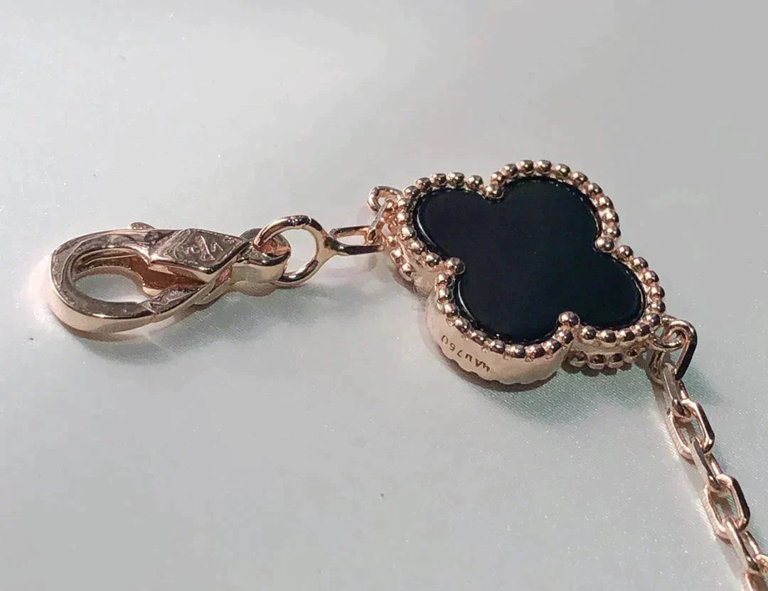 [LUXE JEWELRY]CLOVER 5 MOTIFS MULTICOLOR BRACELET