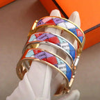 [LUXE JEWELRY]H BRACELET DOTTED BORDER 12MM