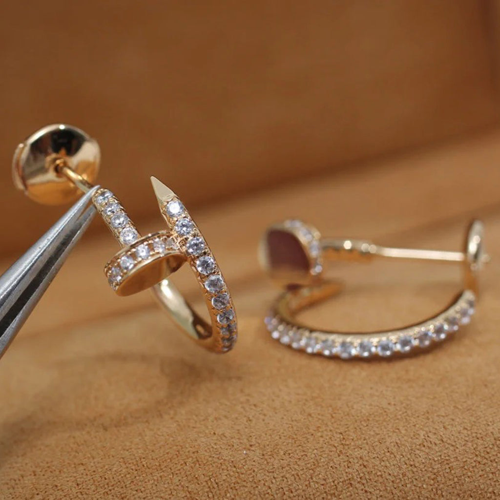 [LUXE JEWELRY] JUSTE FULL DIAMOND SMALL EARRINGS