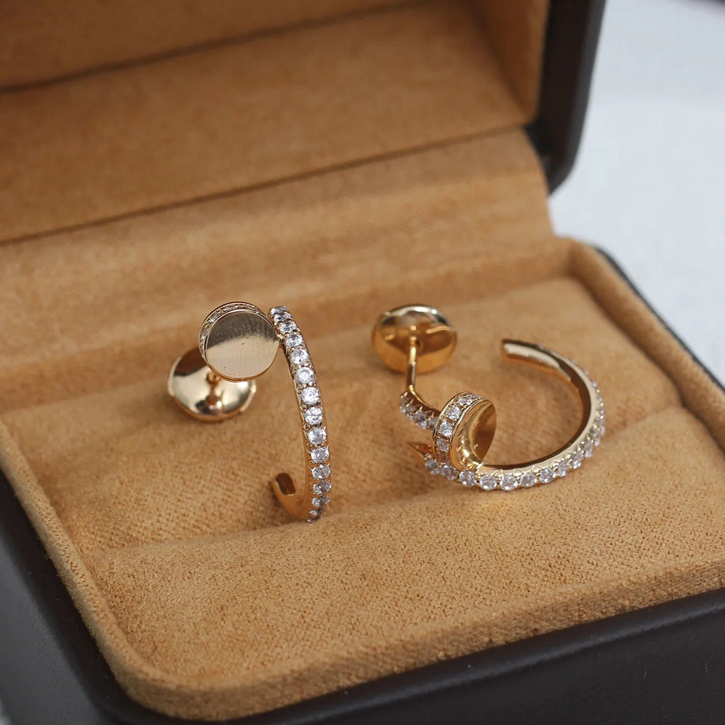 [LUXE JEWELRY] JUSTE FULL DIAMOND SMALL EARRINGS