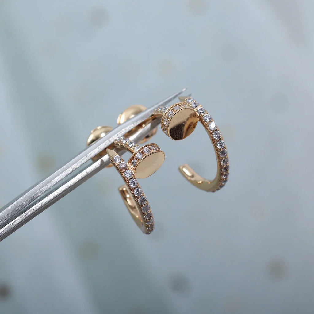 [LUXE JEWELRY] JUSTE FULL DIAMOND SMALL EARRINGS