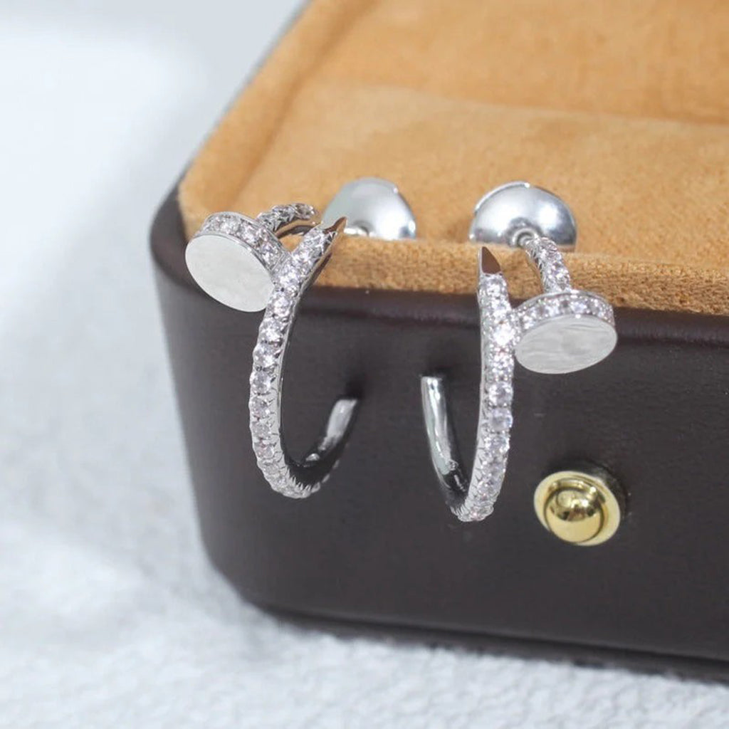 [LUXE JEWELRY] JUSTE FULL DIAMOND SMALL EARRINGS