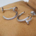 [LUXE JEWELRY] JUSTE FULL DIAMOND SMALL EARRINGS