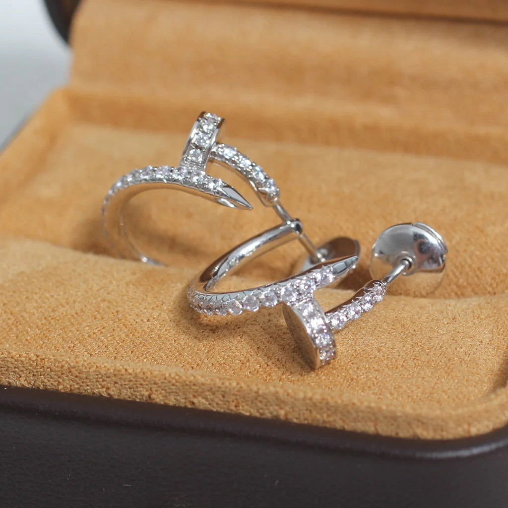 [LUXE JEWELRY] JUSTE FULL DIAMOND SMALL EARRINGS