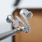 [LUXE JEWELRY] JUSTE FULL DIAMOND SMALL EARRINGS