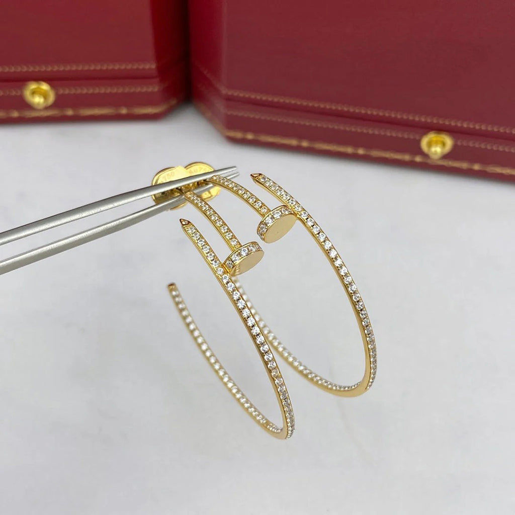 [LUXE JEWELRY] JUSTE FULL DIAMOND LARGE EARRINGS