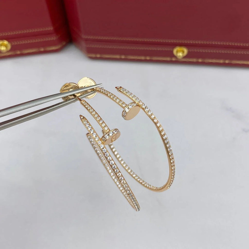 [LUXE JEWELRY] JUSTE FULL DIAMOND LARGE EARRINGS