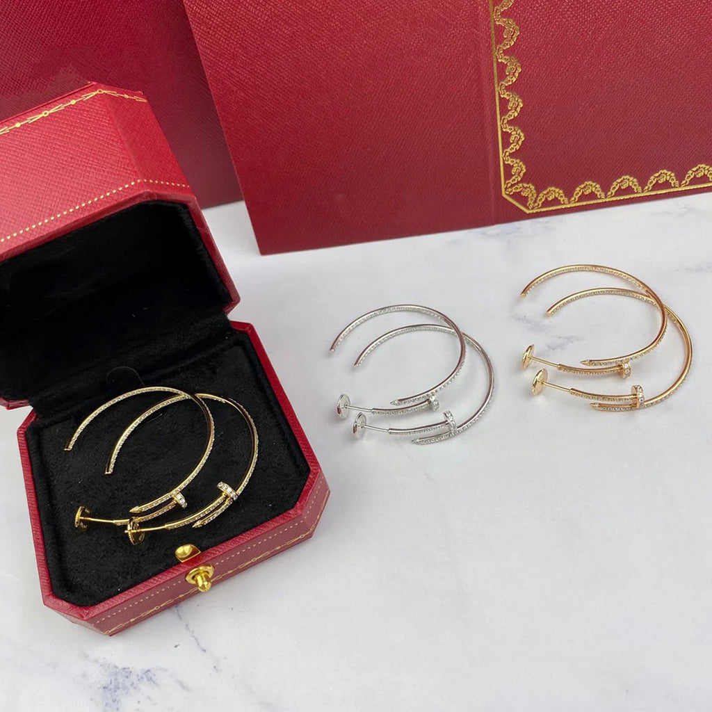 [LUXE JEWELRY] JUSTE FULL DIAMOND LARGE EARRINGS