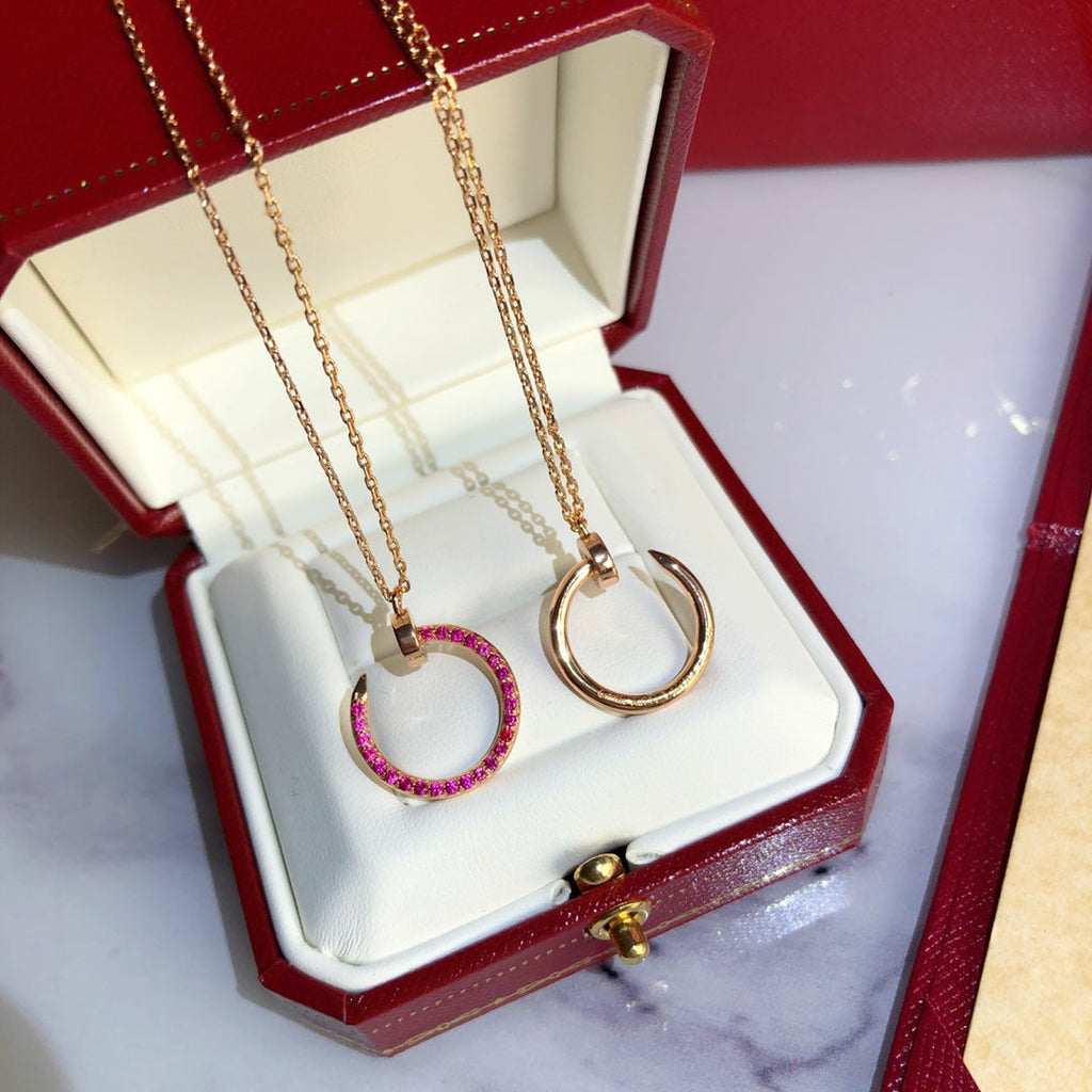 [LUXE JEWELRY] JUSTE NECKLACE RED FULL DIAMONDS