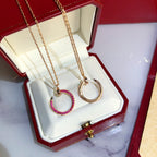 [LUXE JEWELRY] JUSTE NECKLACE RED FULL DIAMONDS