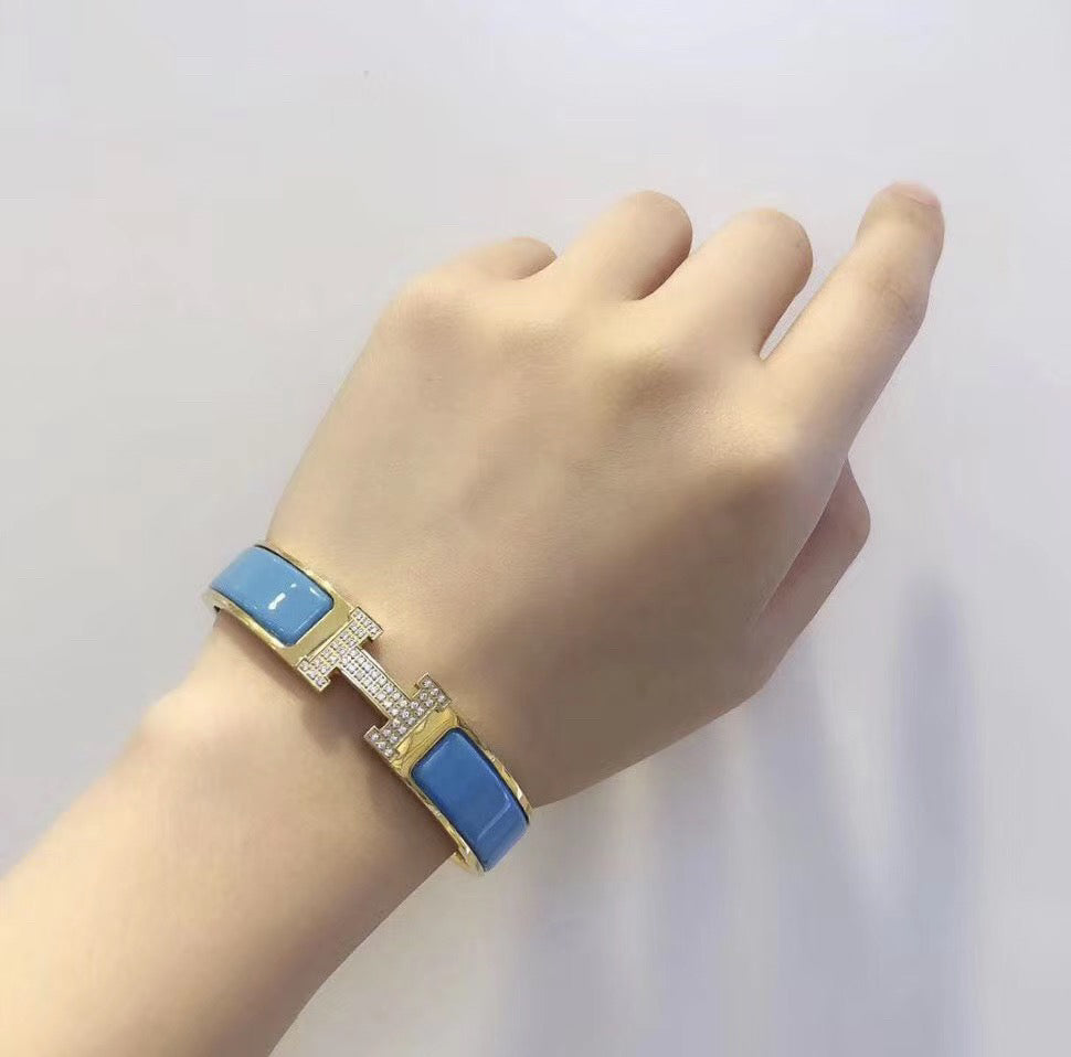[LUXE JEWELRY]H CLOUD BLUE BRACELET GOLD DIAMOND