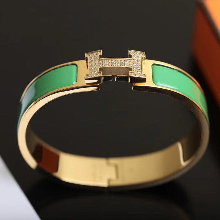 [LUXE JEWELRY]H BRACELET GOLD DIAMOND