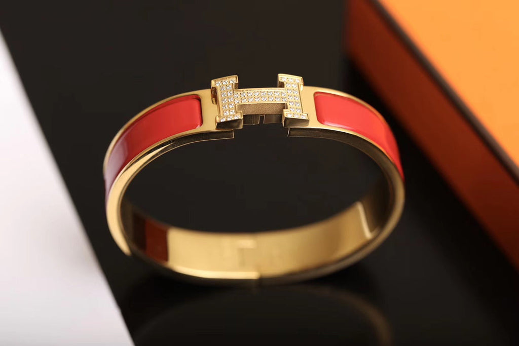 [LUXE JEWELRY]H BRACELET GOLD DIAMOND