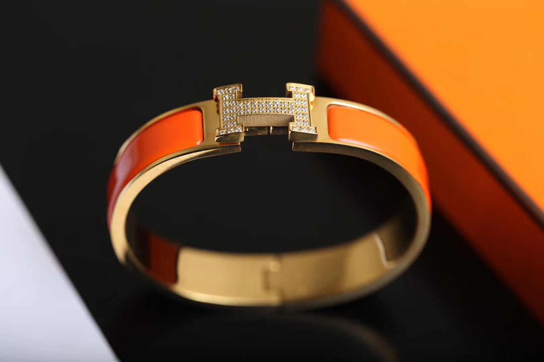 [LUXE JEWELRY]H BRACELET GOLD DIAMOND