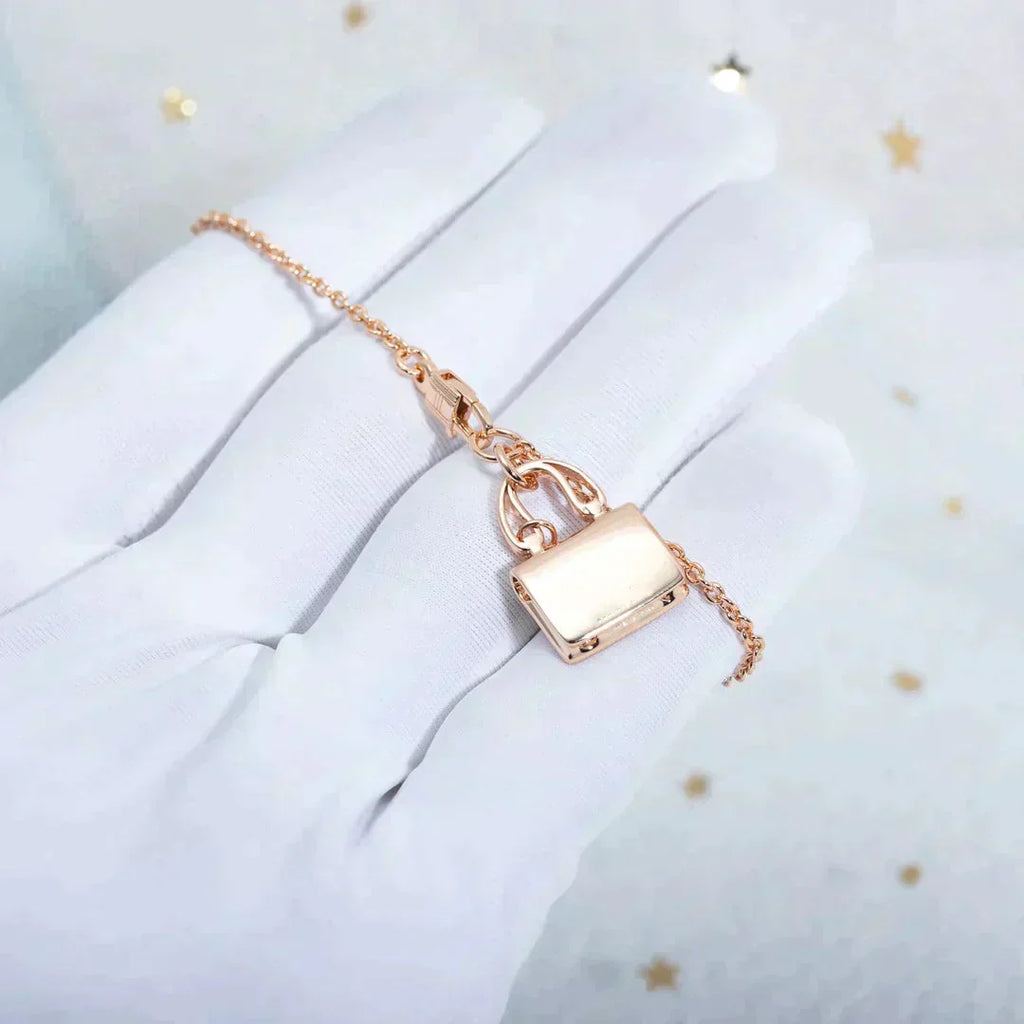 [LUXE JEWELRY]AMULETTE PEDANT ROSE GOLD NECKLACE