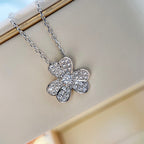 [LUXE JEWELRY]CLOVER DIAMOND NECKLACE SILVER