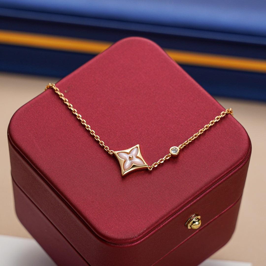 [LUXE JEWELRY]STAR 1 DIAMOND PINK GOLD BRACELET