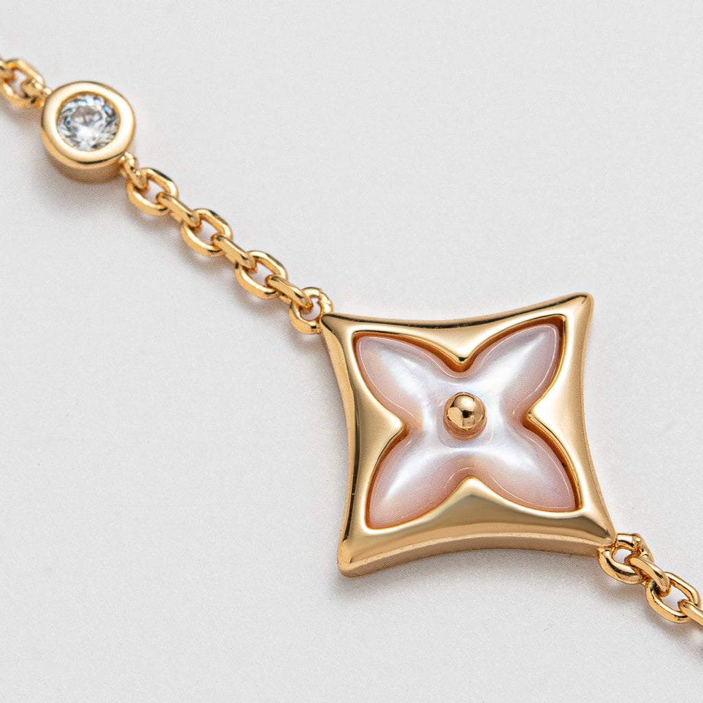 [LUXE JEWELRY]STAR 1 DIAMOND PINK GOLD BRACELET