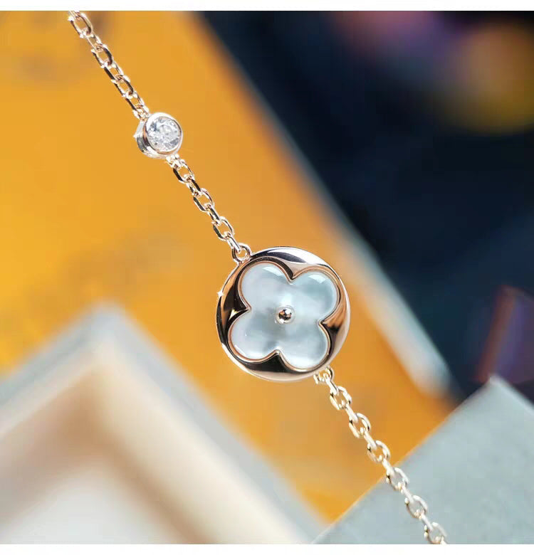 [LUXE JEWELRY]SUN MOP GOLD 1 DIAMOND NECKLACE