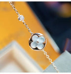 [LUXE JEWELRY]SUN MOP GOLD 1 DIAMOND NECKLACE