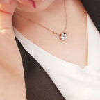 [LUXE JEWELRY]SUN MOP GOLD 1 DIAMOND NECKLACE