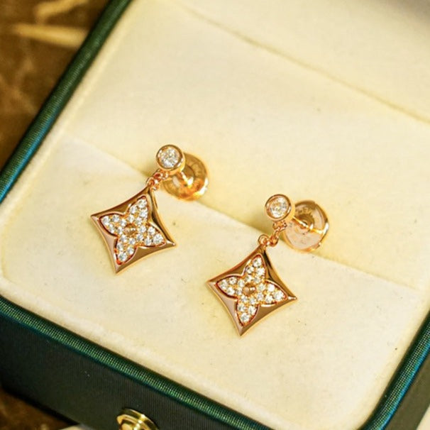 [LUXE JEWELRY]STAR DIAMONDS EARRINGS GOLD