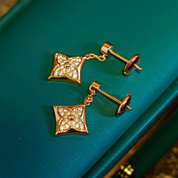 [LUXE JEWELRY]STAR DIAMONDS EARRINGS GOLD