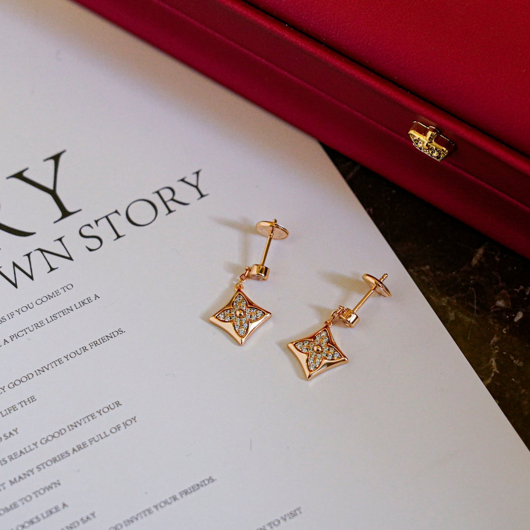 [LUXE JEWELRY]STAR DIAMONDS EARRINGS GOLD
