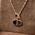 [LUXE JEWELRY]CHAINE VERSO BLACK CERAMIC NECKLACE