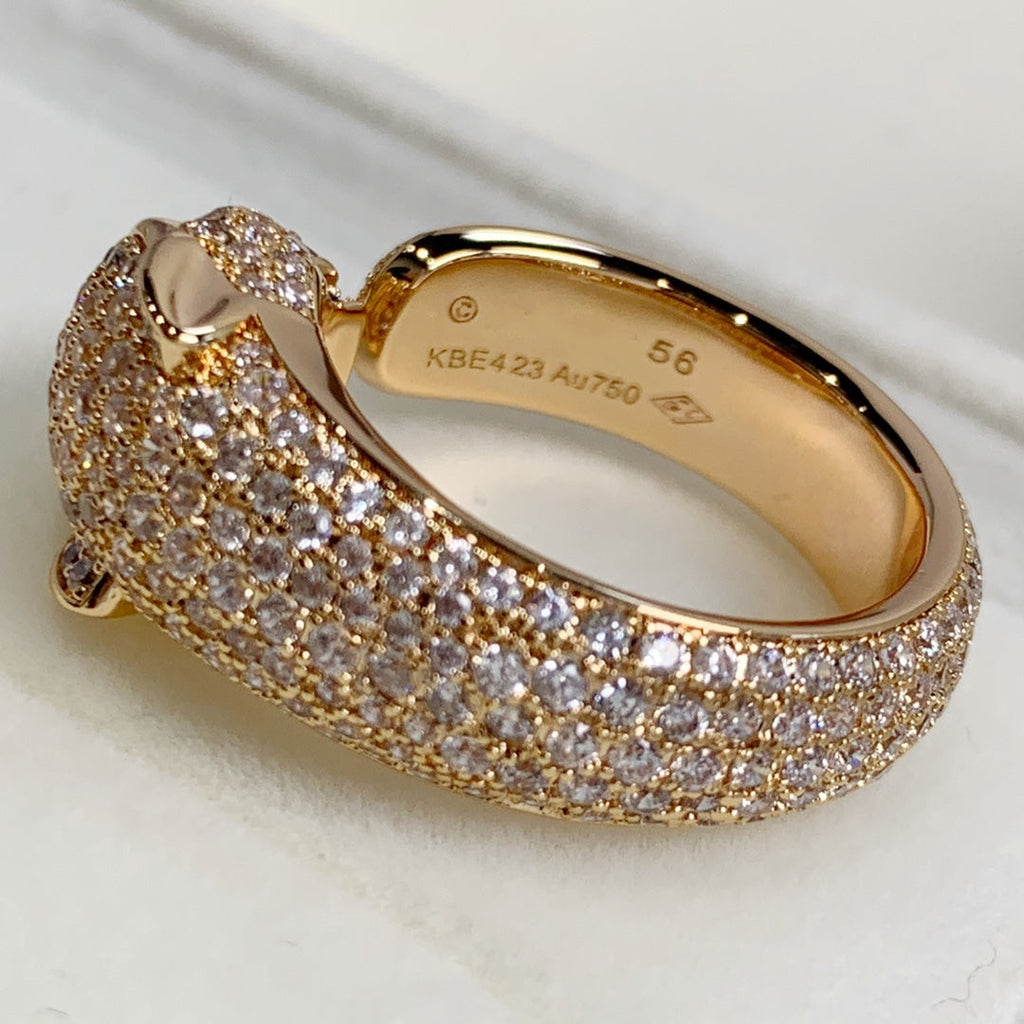 [Luxe]PANTHERE PINK GOLD DIAMOND RING