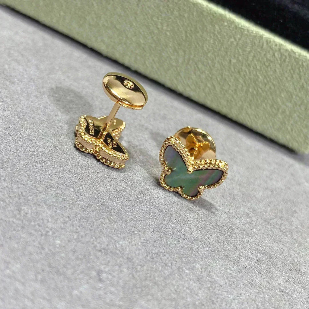 [LUXE JEWELRY]BUTTERFLY DARK MOP  EARRINGS