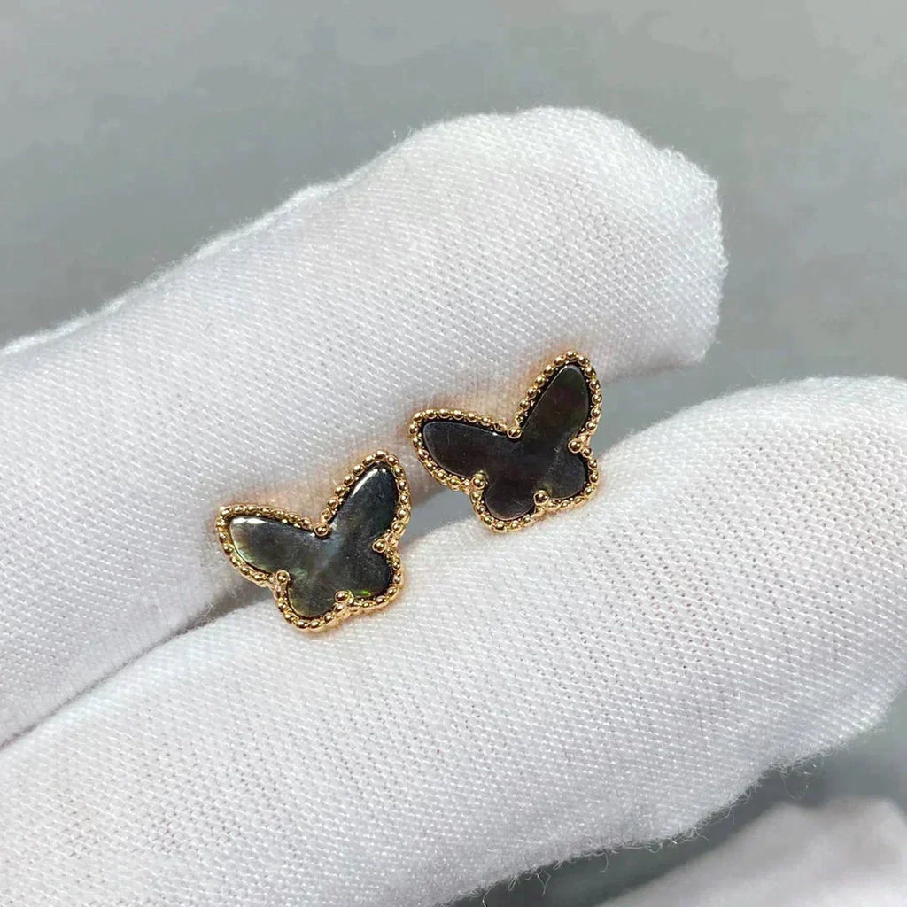[LUXE JEWELRY]BUTTERFLY DARK MOP  EARRINGS