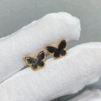 [LUXE JEWELRY]BUTTERFLY DARK MOP  EARRINGS