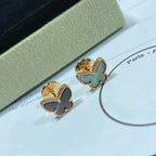 [LUXE JEWELRY]BUTTERFLY DARK MOP  EARRINGS