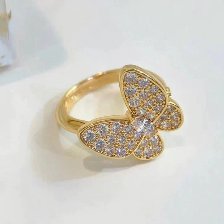 [LUXE JEWELRY]BUTTERFLY DIAMOND RING