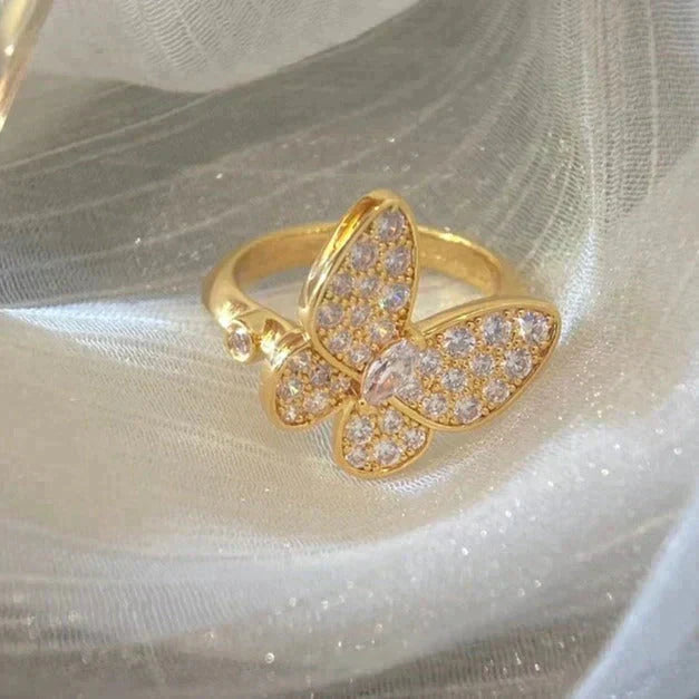 [LUXE JEWELRY]BUTTERFLY DIAMOND RING