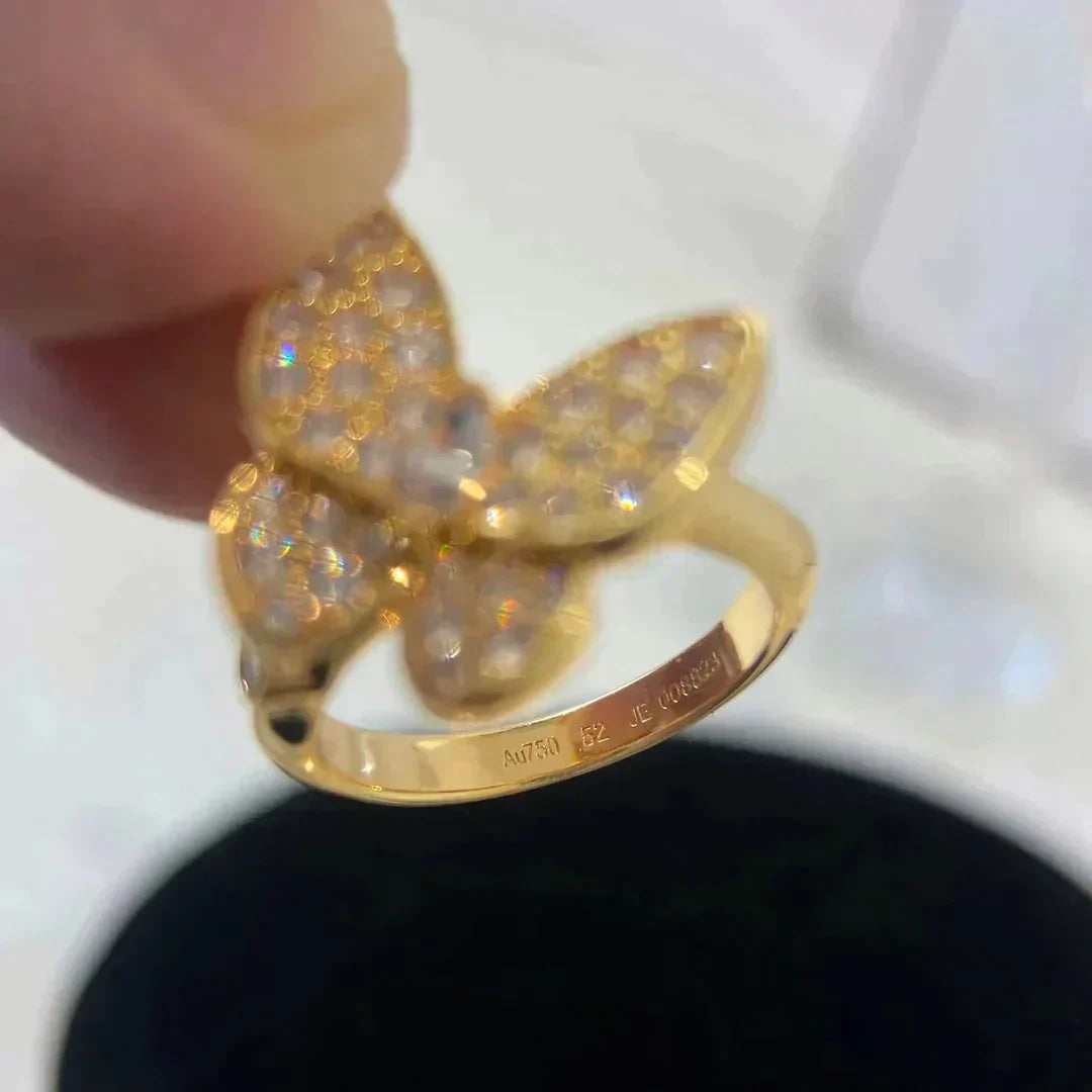 [LUXE JEWELRY]BUTTERFLY DIAMOND RING