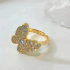 [LUXE JEWELRY]BUTTERFLY DIAMOND RING