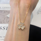 [LUXE JEWELRY]FLOWER DIAMOND NECKLACE