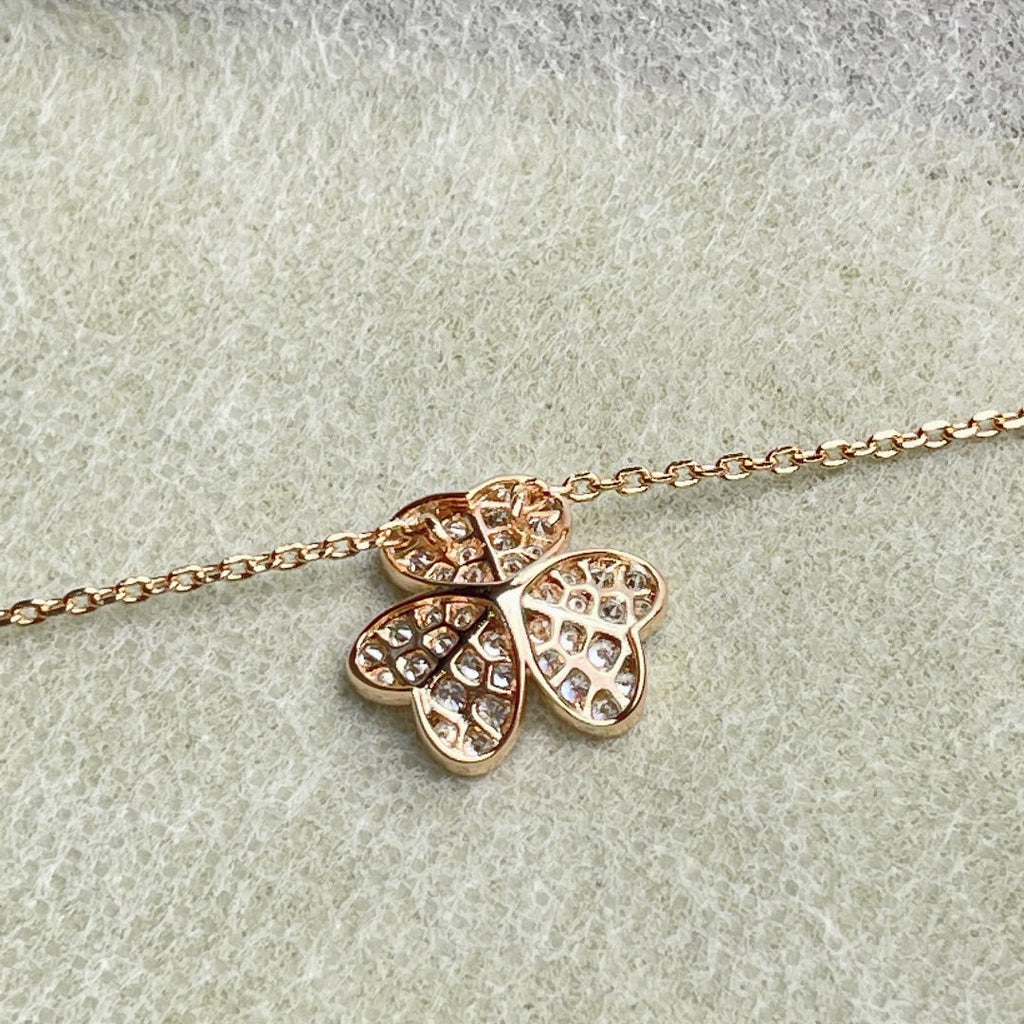 [LUXE JEWELRY]FLOWER DIAMOND NECKLACE