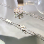 [LUXE JEWELRY]FLOWER DIAMOND NECKLACE