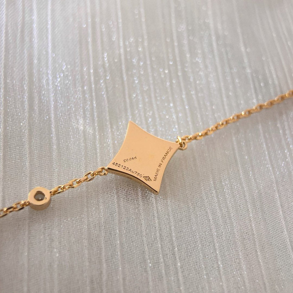 [LUXE JEWELRY]COLOR STAR CARNELIAN PINK GOLD DIAMOND BRACELET