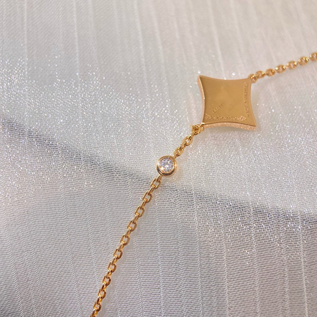 [LUXE JEWELRY]COLOR STAR CARNELIAN PINK GOLD DIAMOND BRACELET