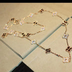 [LUXE JEWELRY]CLOVER 20 MOTIFS LASER DIAMOND NECKLACE