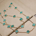 [LUXE JEWELRY]CLOVER 20 MOTIFS MALACHITE GOLD