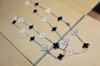 [LUXE JEWELRY]CLOVER 20 MOTIFS ONYX DIAMOND SILVER