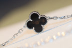 [LUXE JEWELRY]CLOVER 20 MOTIFS ONYX DIAMOND SILVER