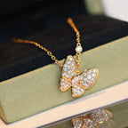 [LUXE JEWELRY]BUTTERFLY DIAMOND NECKLACE
