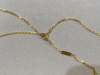 [LUXE JEWELRY]CLOVER 25MM NECKLACE GOLD CARNELIAN